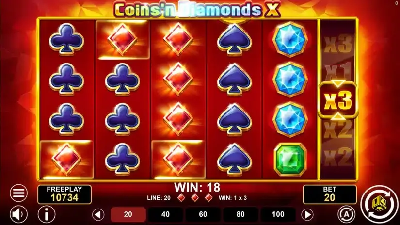 Coins’n Diamonds X slot screenshot 4