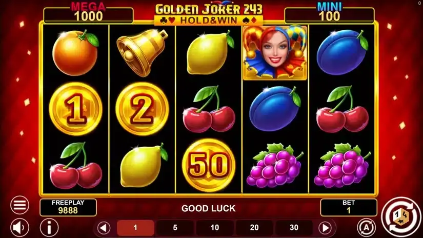 Golden Joker 243 Hold And Win slot screenshot 3