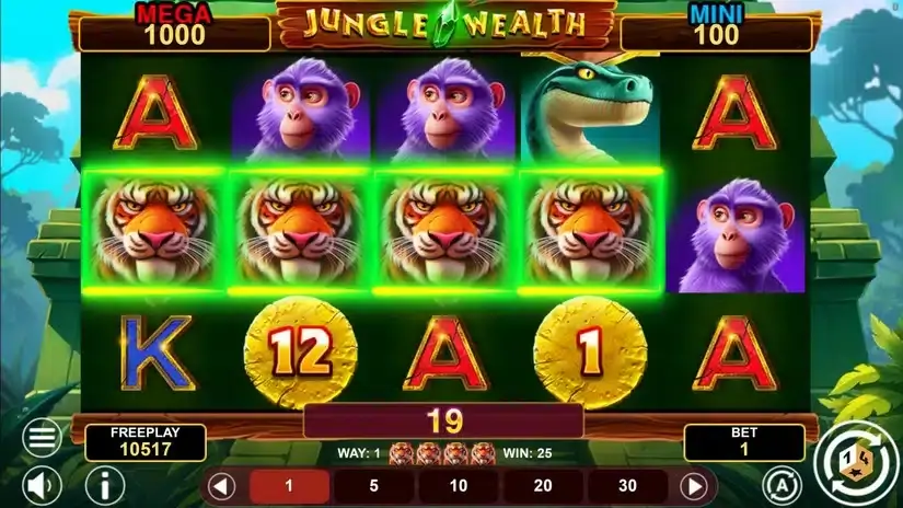Jungle Wealth Hold And Win slot screenshot 3
