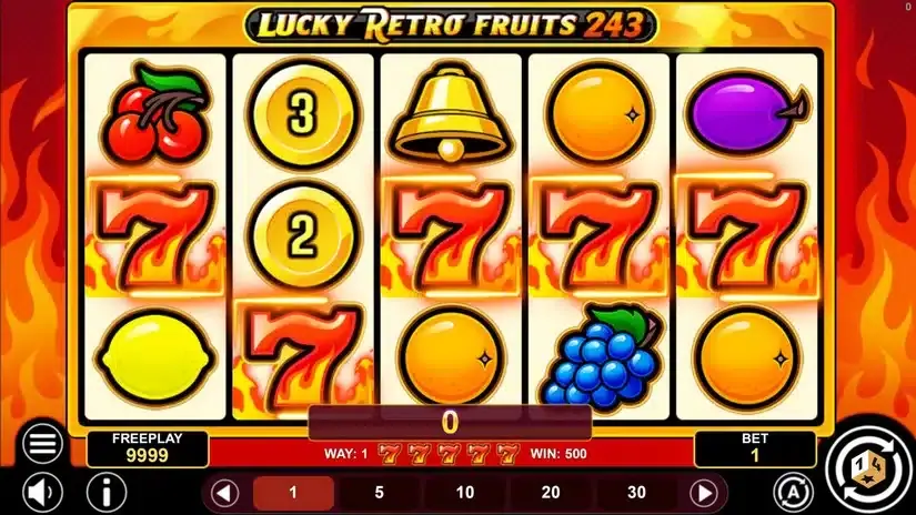 Lucky Retro Fruits 243 slot screenshot 2