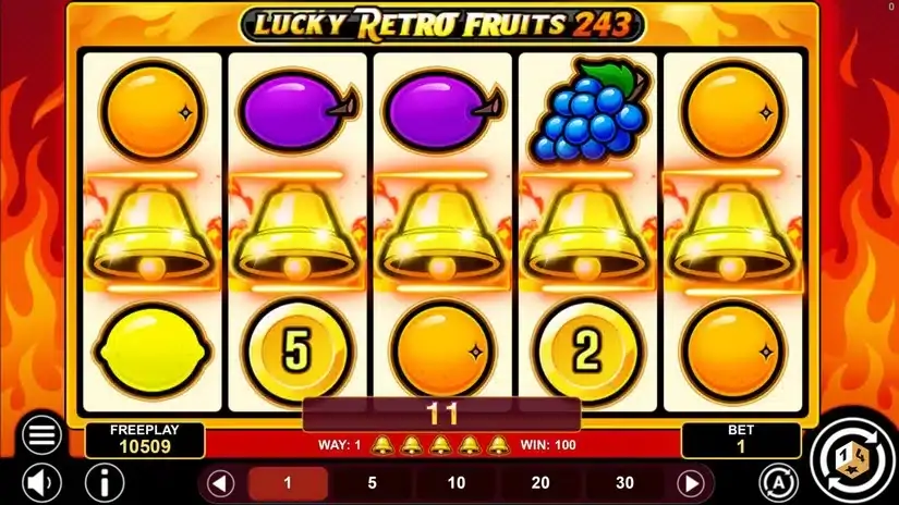 Lucky Retro Fruits 243 slot screenshot 3