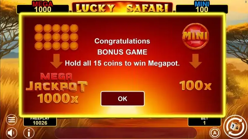 Lucky Safari Hold And Win slot screenshot 4