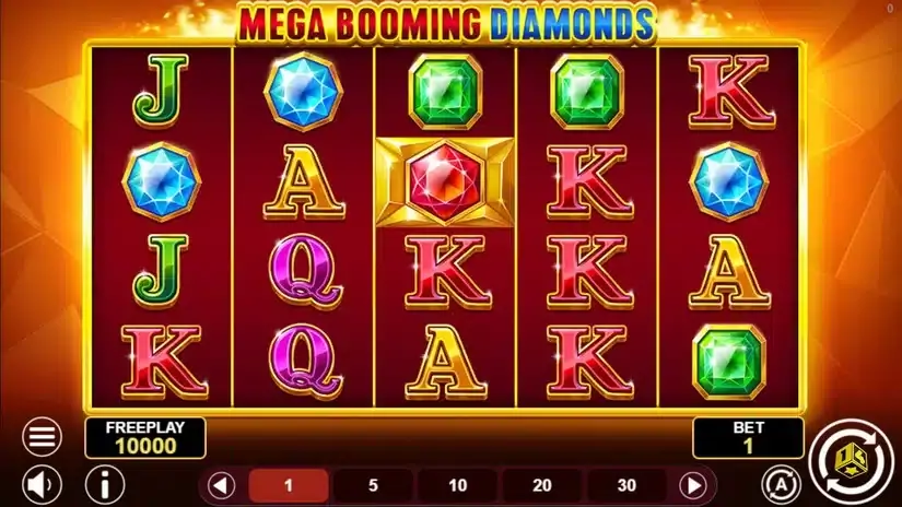 Mega Booming Diamonds slot screenshot 1