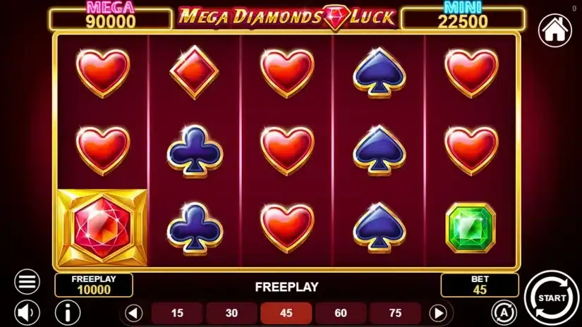 Mega Diamonds Luck slot screenshot