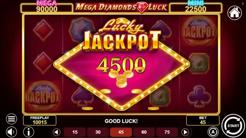 Mega Diamonds Luck slot screenshot