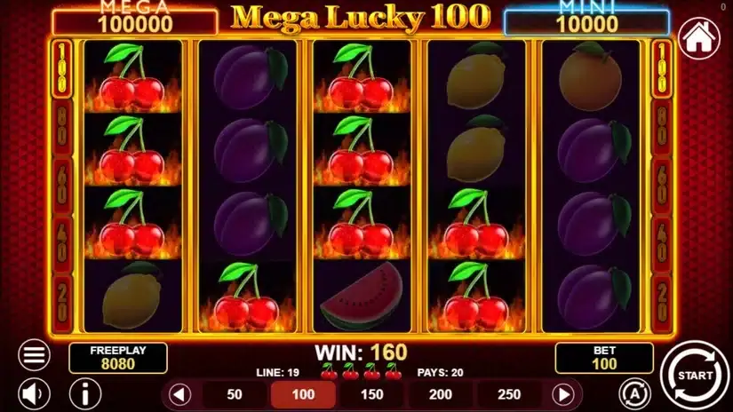 Mega Lucky 100 slot screenshot 4
