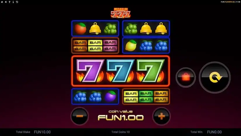 Megablox 777 slot screenshot 1