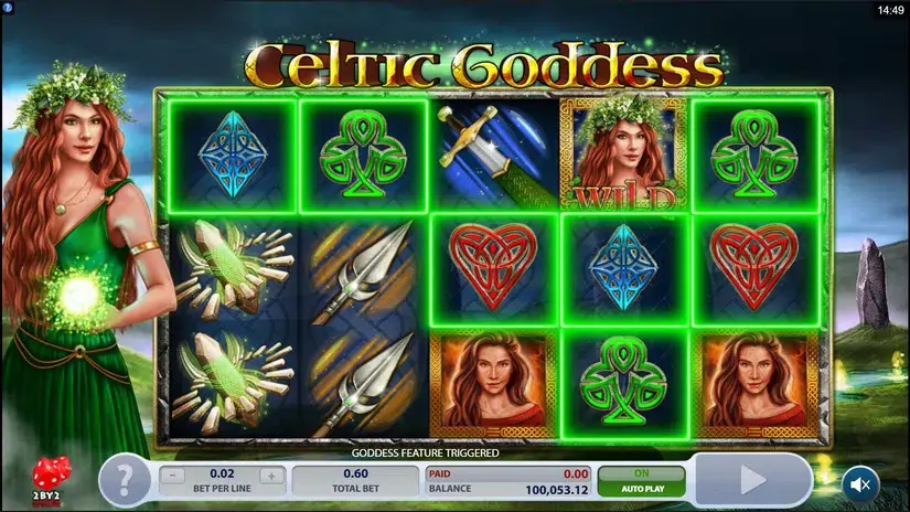 Celtic Goddess slot screenshot 3