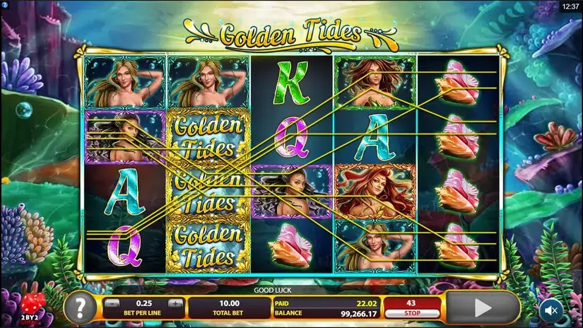 Golden Tides slot screenshot 2