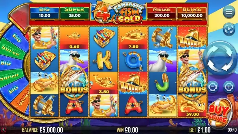4 Fantastic Fish Gold slot screenshot 1