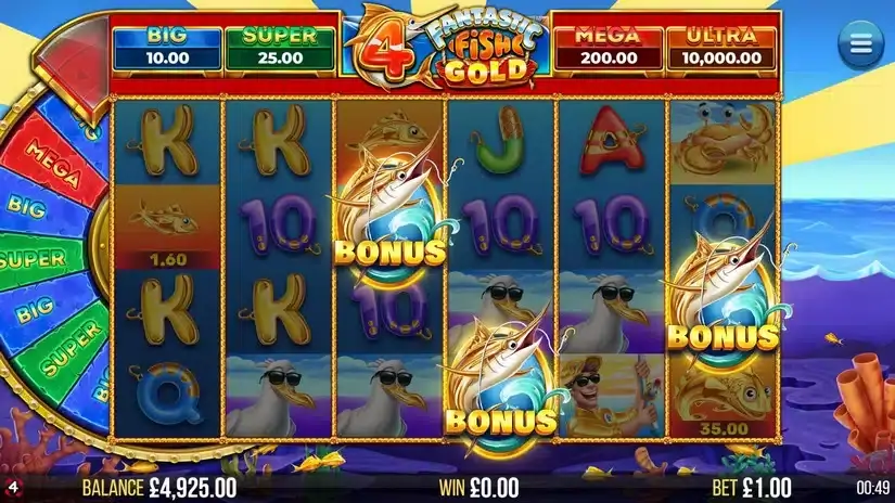 4 Fantastic Fish Gold slot screenshot 2