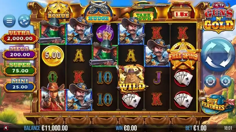 4TP Guns N’ Gold slot screenshot