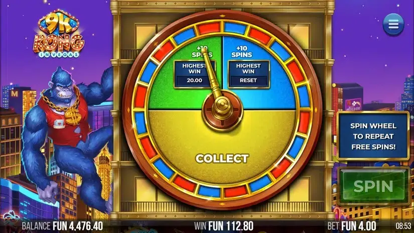 9k Kong in Vegas slot screenshot