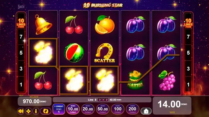 10 Burning Star slot screenshot 2