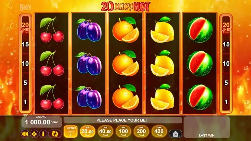 20 Juicy Hot slot screenshot 1