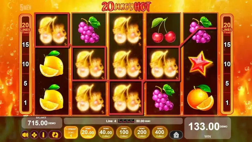 20 Juicy Hot slot screenshot 4