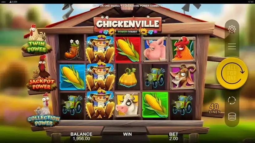 Chickenville Power Combo slot screenshot 1