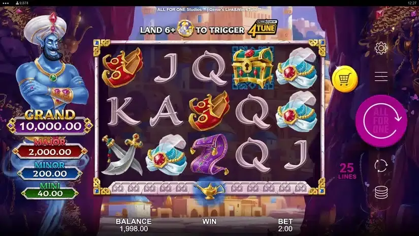 Genie’s Link&Win 4Tune slot screenshot 4
