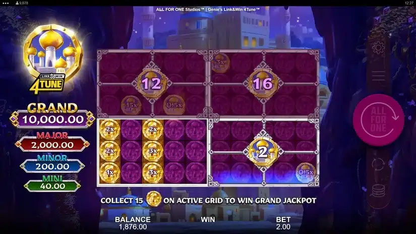 Genie’s Link&Win 4Tune slot screenshot 1