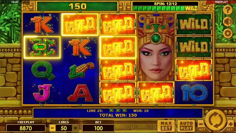 Aztec Emerald slot screenshot 3