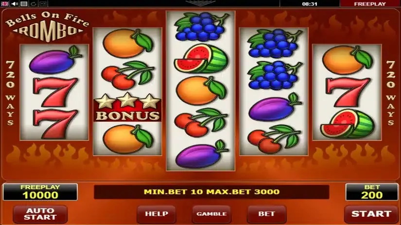 Bells on Fire Rombo slot screenshot 