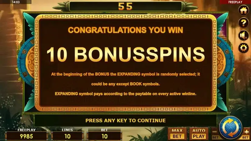Book of Montezuma slot screenshot 4