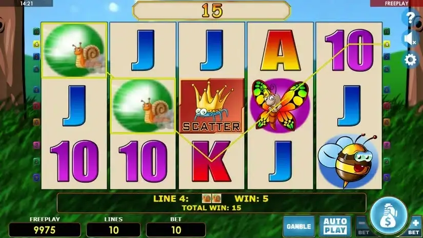 Crazy Bee slot screenshot 2