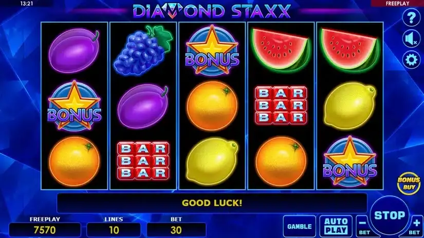 Diamond Staxx slot screenshot 2