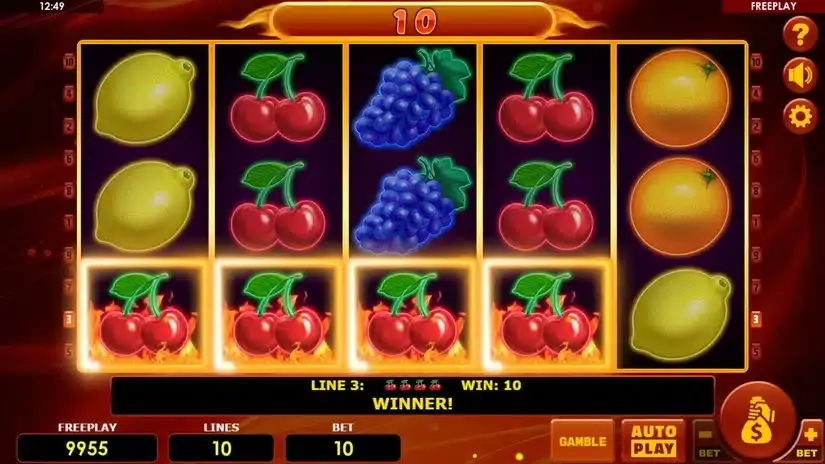 Hot Fruits 10 slot screenshot 3