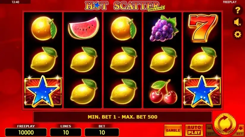 Hot Scatter Deluxe slot screenshot 1