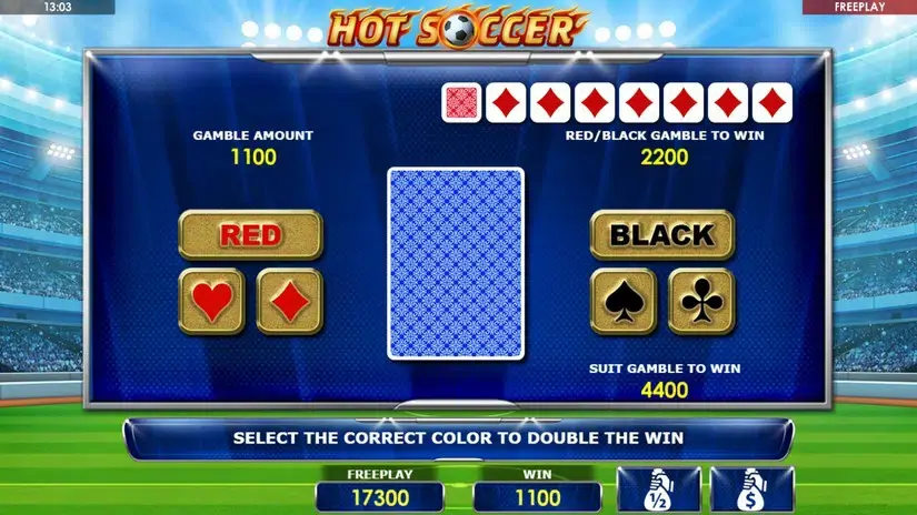 Hot Soccer slot screenshot 5