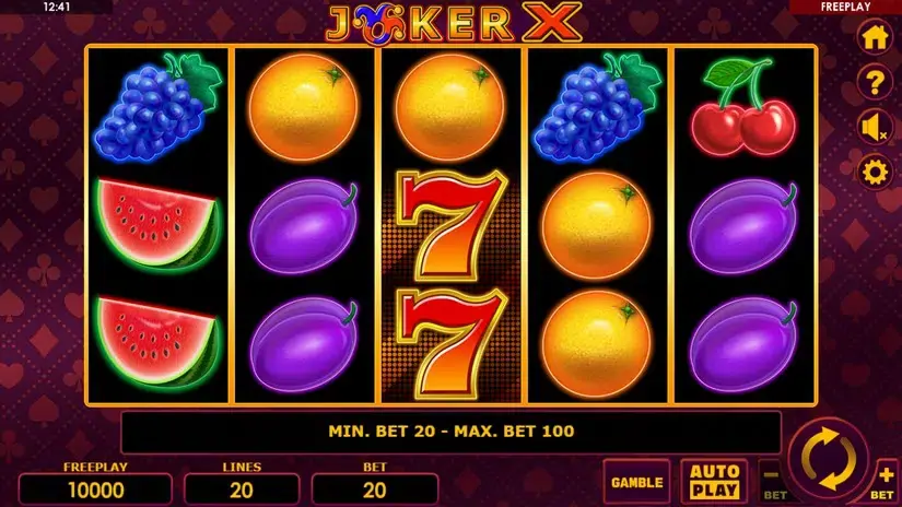 Joker X slot screenshot