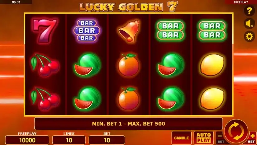 Lucky Golden 7 slot screenshot 2