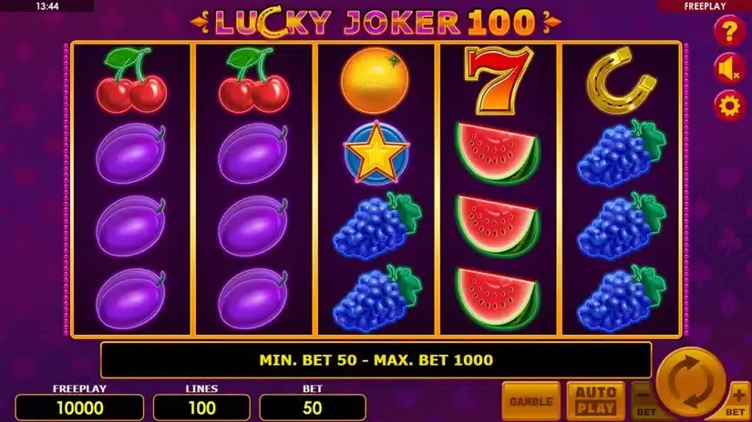 Lucky Joker 100 slot screenshot