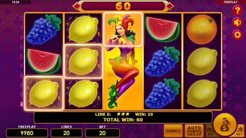 Lucky Joker 20 slot screenshot 2