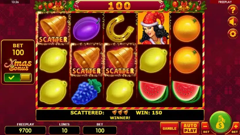 Lucky Joker Xmas slot screenshot 2