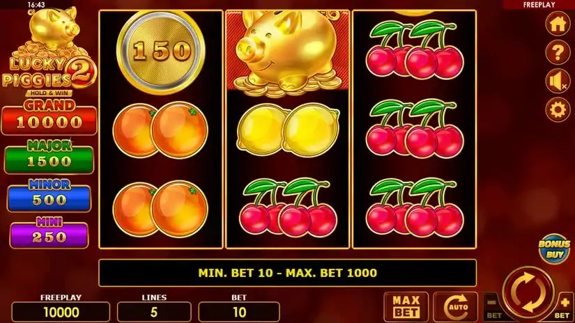 Lucky Piggies 2 Hold & Win slot screenshot 1