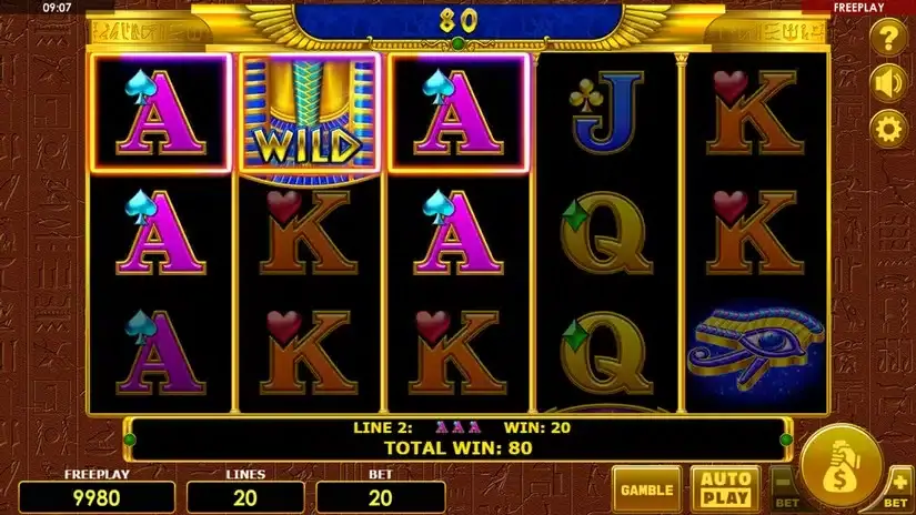 Pharaohs Gold 20 slot screenshot 2