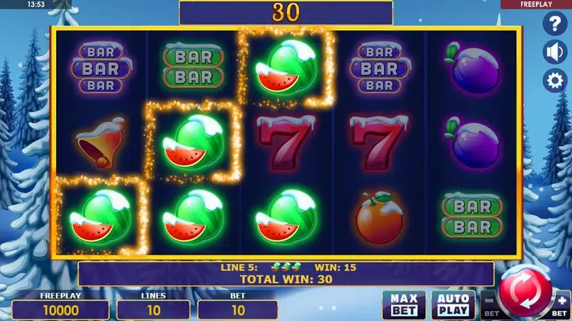 Santas Fruits slot screenshot 3