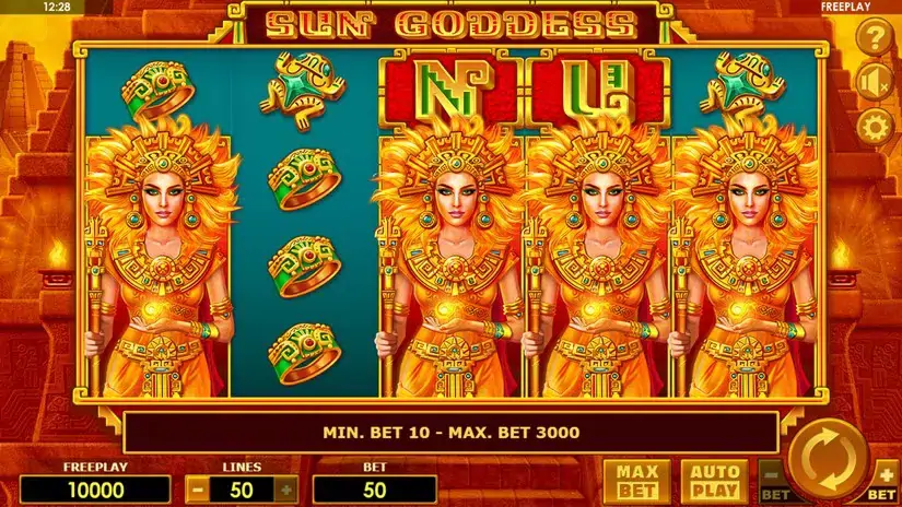 Sun Goddess slot screenshot 