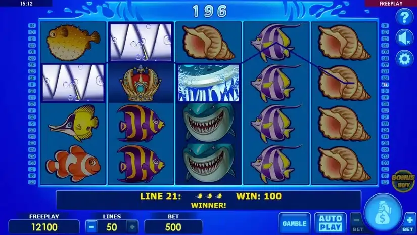 Wild Shark Bonus Buy slot screenshot 2