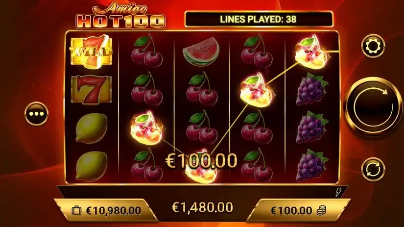Amigo HOT100 slot screenshot 2
