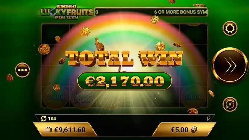 Amigo Lucky Fruits Pin Win slot screenshot 7