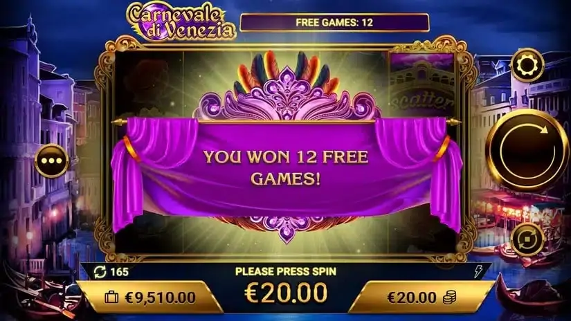 Carnevale di Venezia slot screenshot 4
