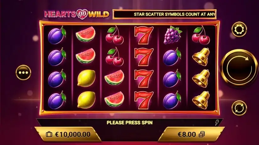 Hearts go Wild slot screenshot 1