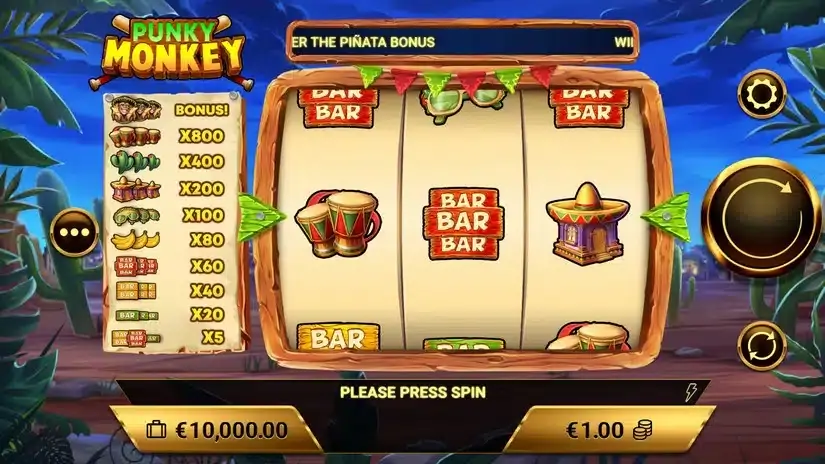 Punky Monkey slot screenshot 1