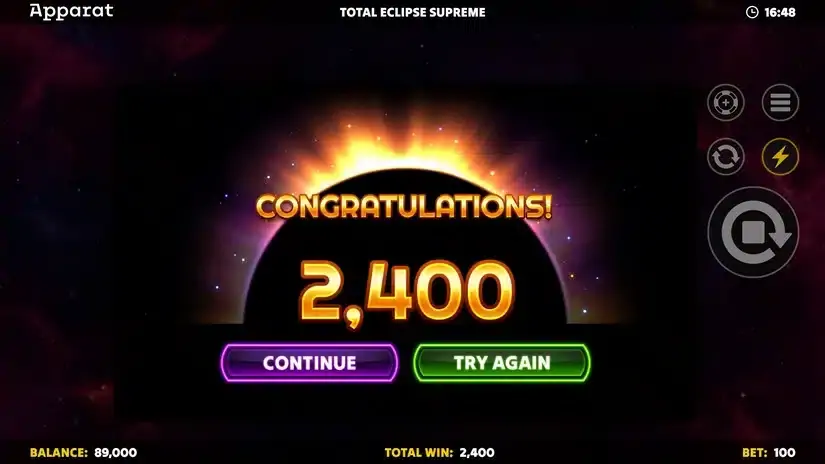 Total Eclipse Supreme slot screenshot