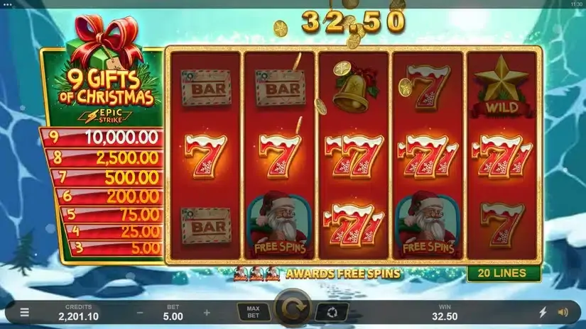9 Gifts of Christmas slot screenshot 4