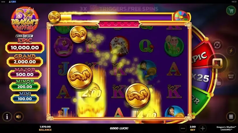 Dragon’s Rhythm Link&Win slot screenshot 4