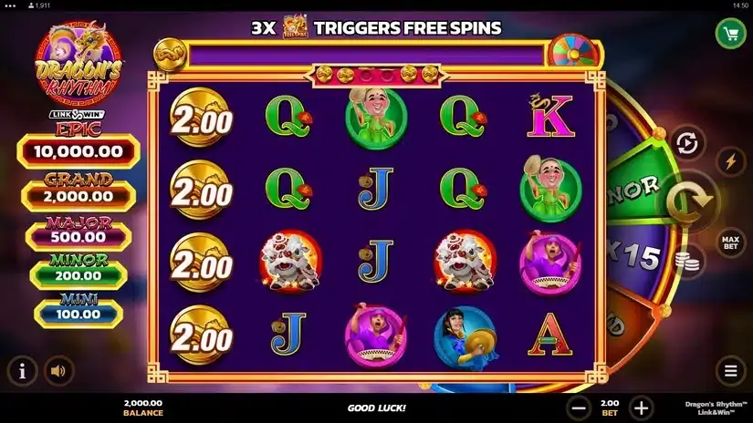 Dragon’s Rhythm Link&Win slot screenshot 1